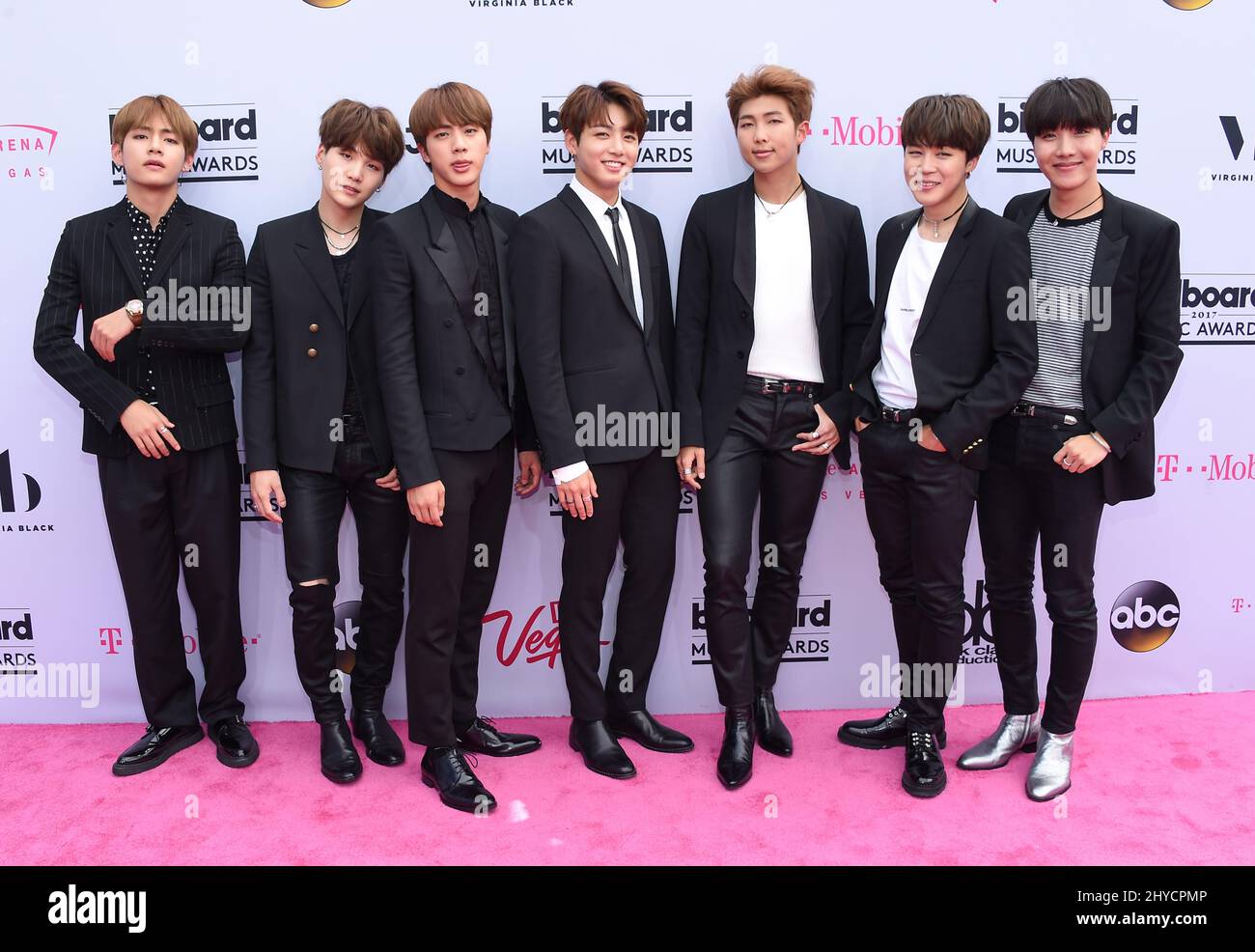 BTS attending the Billboard Music Awards in Las Vegas Stock