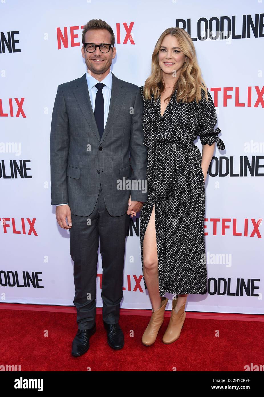 Gabriel Macht and Jacinda Barrett arriving to the Netflix's "Bloodline" Season 3 Premiere Event held at the ArcLight Culver City Stock Photo