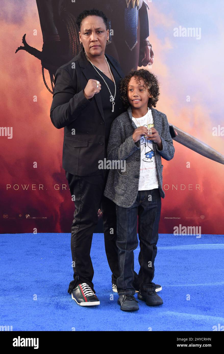 Ann Wolfe attending the premiere of Wonder Woman, held at the Pantages