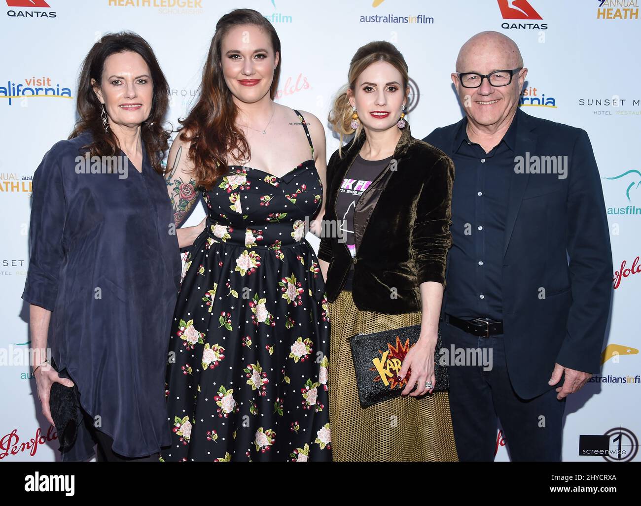 Sally Bell, Ashleigh Bell, Kate Ledger and Kim Ledger arriving at