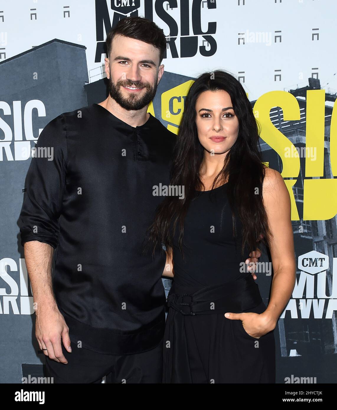 Sam Hunt and Hannah Lee Fowler attending the CMT Music Awards 2017 held at the Music City Center Stock Photo