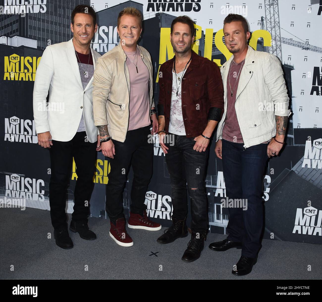 Parmalee attending the CMT Music Awards 2017 held at the Music City Center Stock Photo