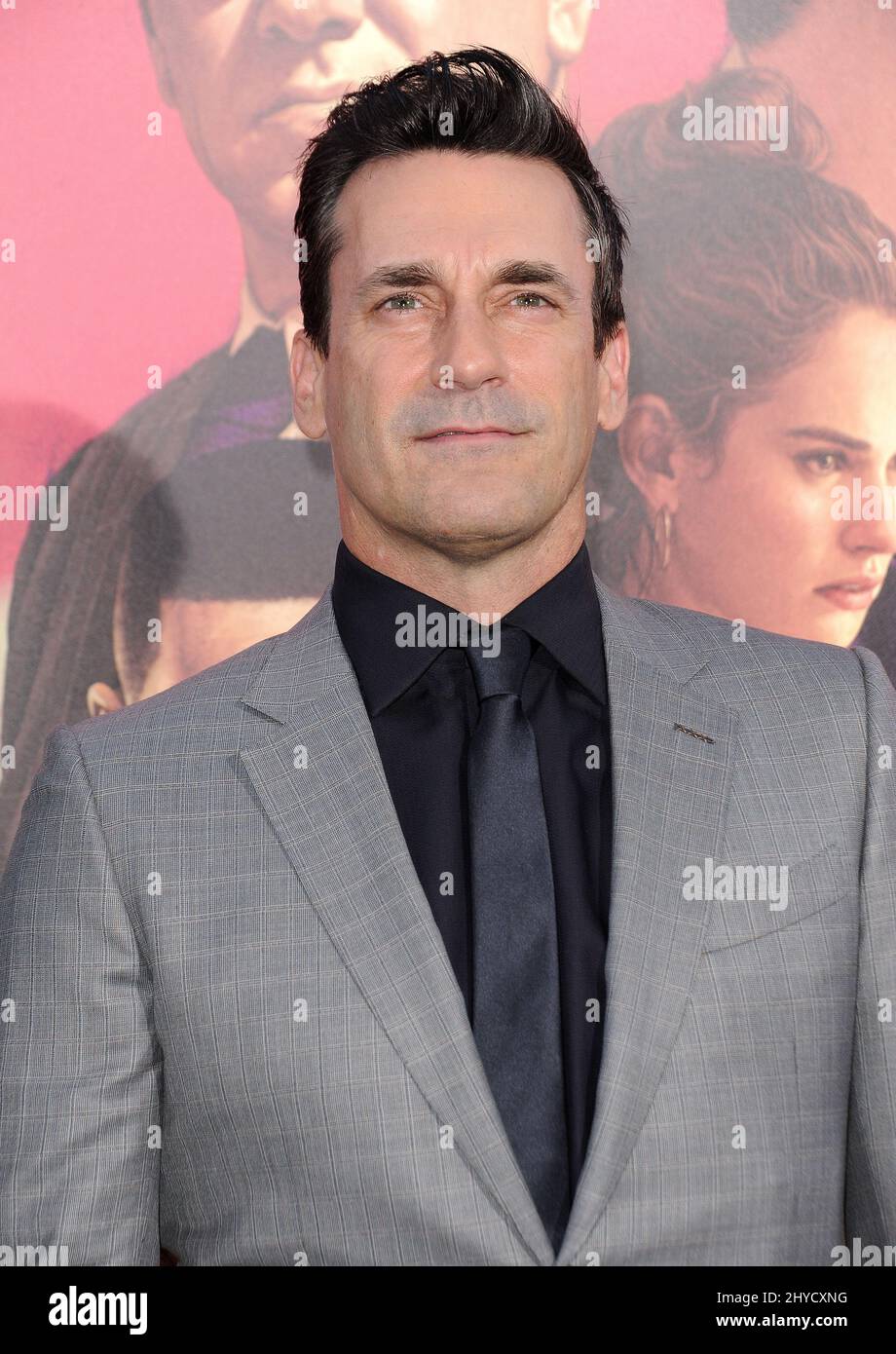 Jon Hamm attending 'Baby Driver' premiere held at the Ace Hotel Downtown in Los Angeles, USA Stock Photo
