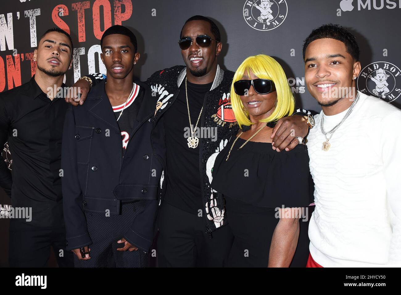 Quincy Brown, Christian Combs, Sean Combs, Janice Combs and Justin