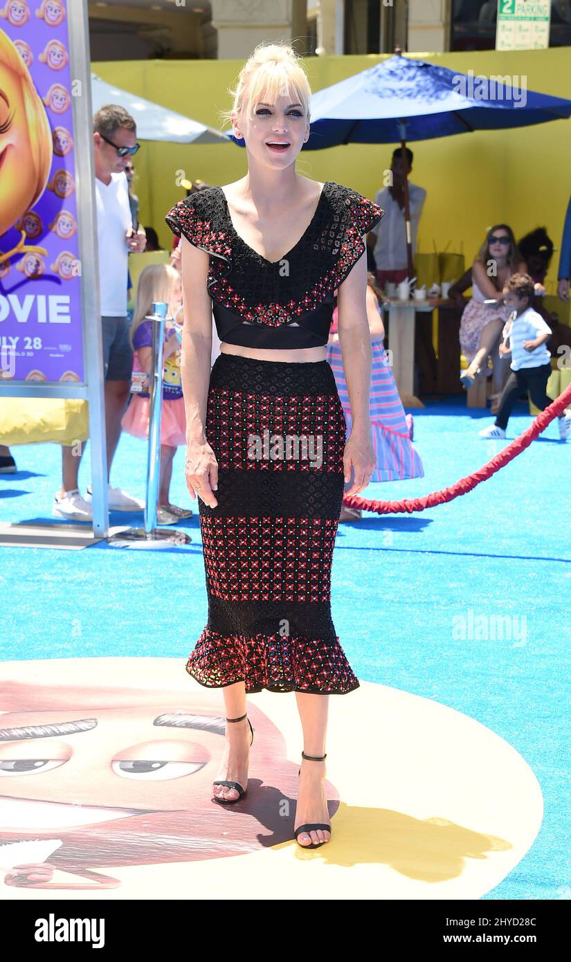 Anna Faris attending the Emoji Movie Premiere in Los Angeles, California Stock Photo
