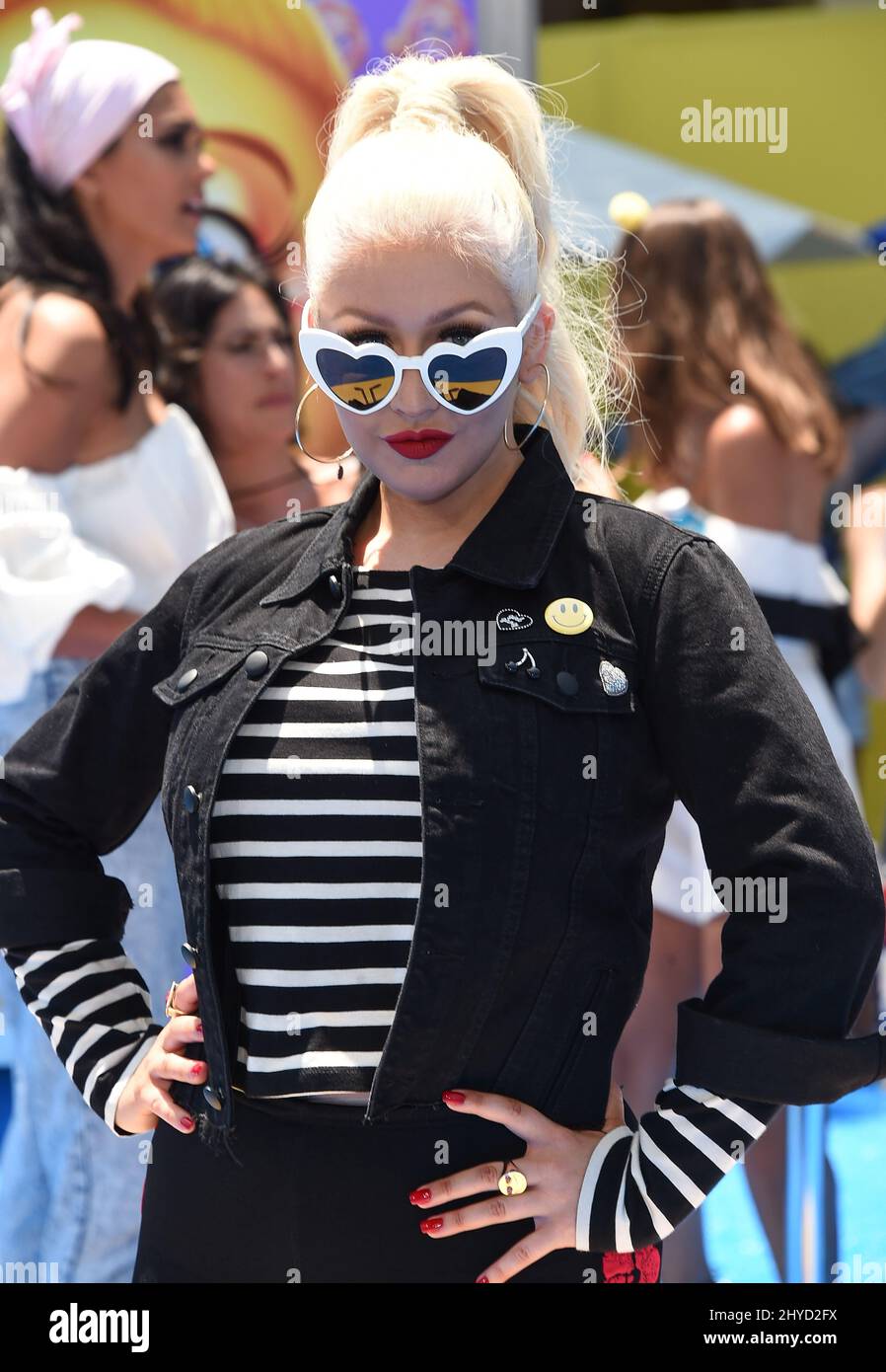 Christina Aguilera attending The Emoji Movie World Premiere held at the