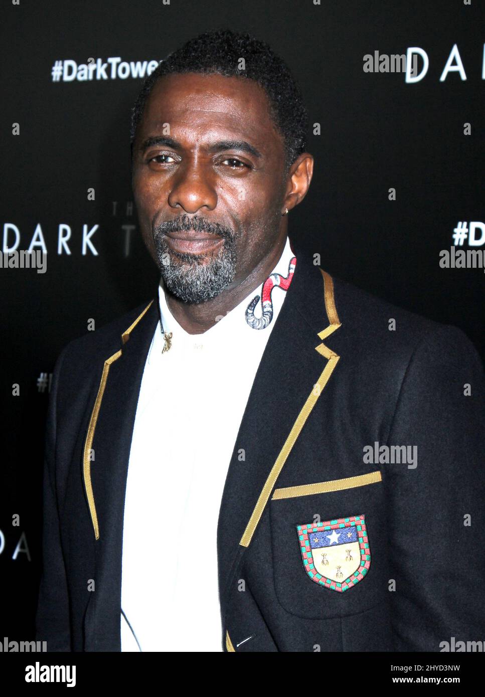 Idris Elba attending the New York premiere of The Dark Tower Stock