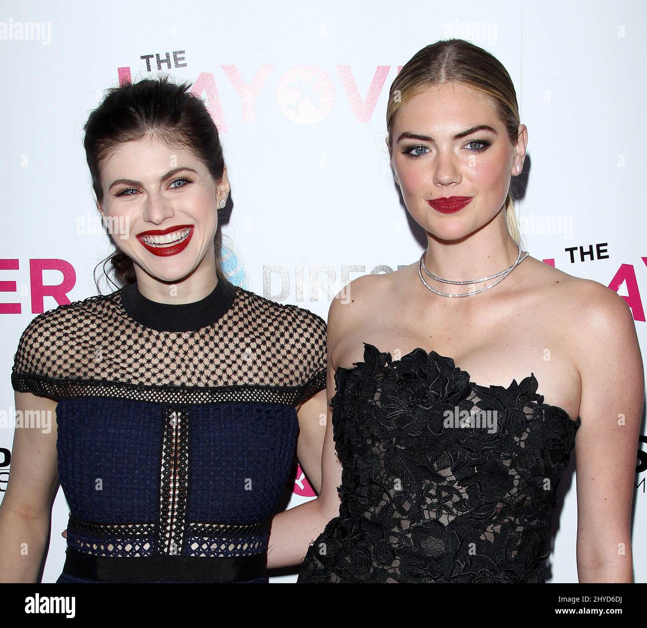 Alexandra Daddario and Kate Upton attending the premiere of The Layover
