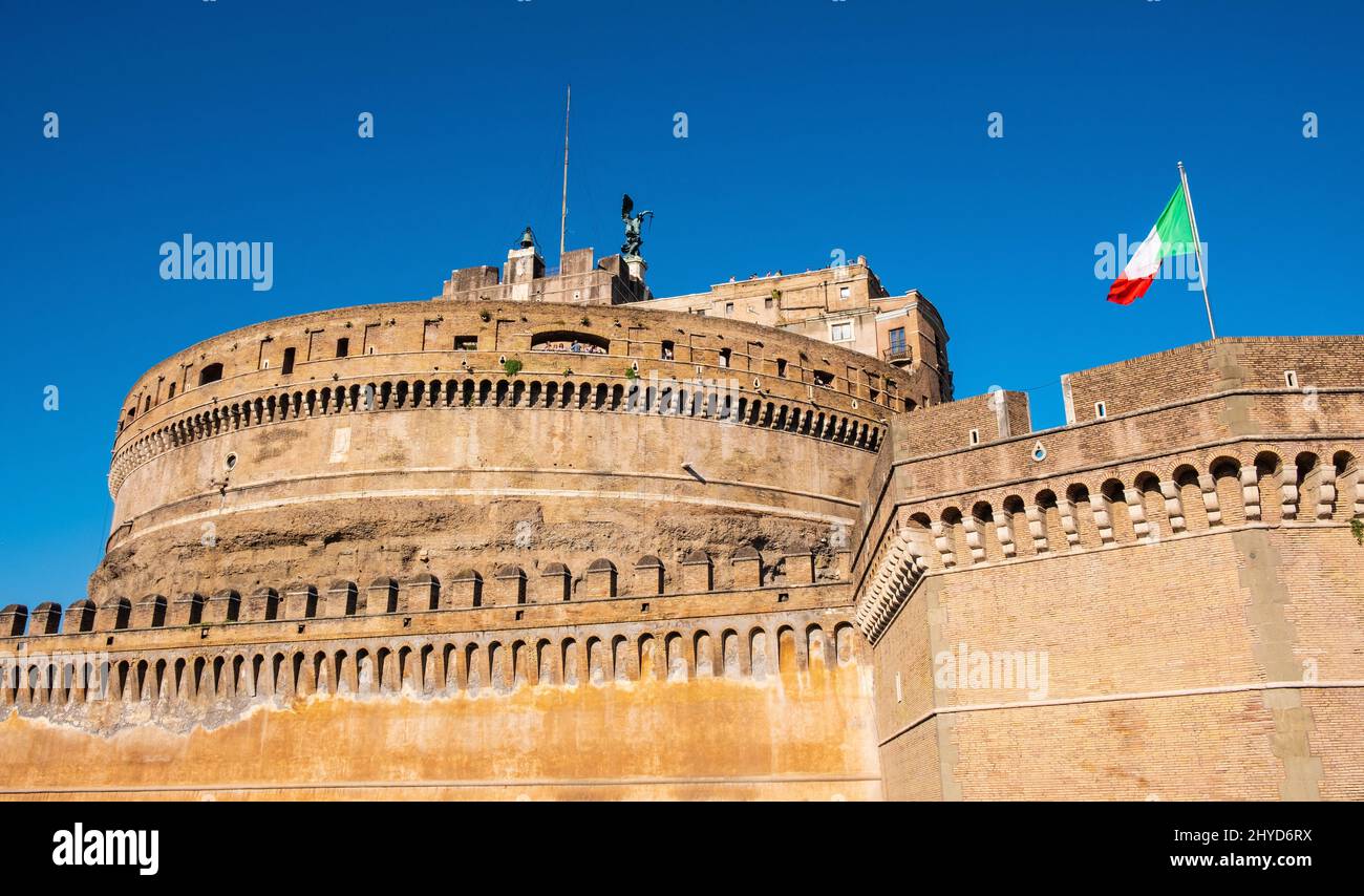 Rome, Italy - May 25, 2018: Castel Sant'Angelo fortress, Castle of the ...