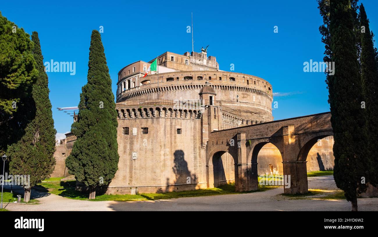 Rome, Italy - May 25, 2018: Castel Sant'Angelo fortress, Castle of the ...