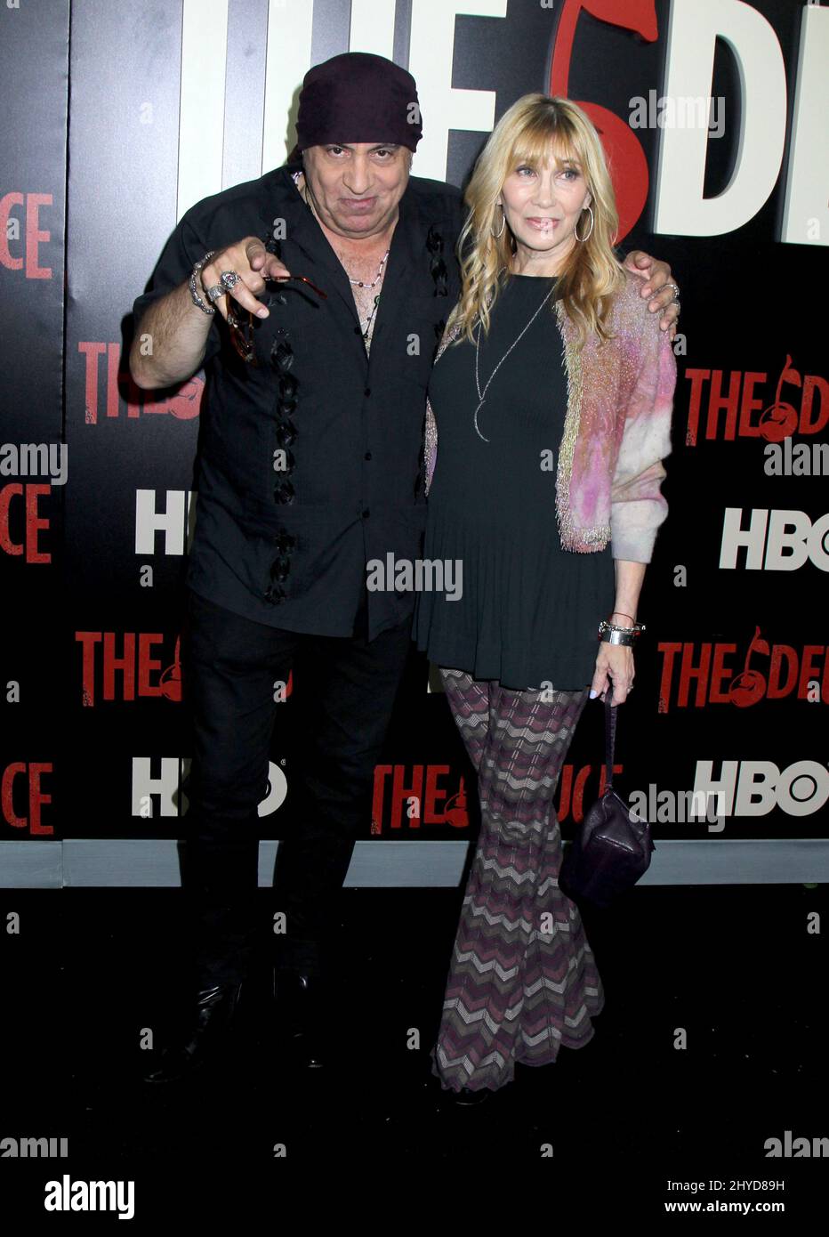 Steven Van Zandt & Maureen Van Zandt attending 'The Deuce' premiere held at the SVA Theater in New York, USA Stock Photo
