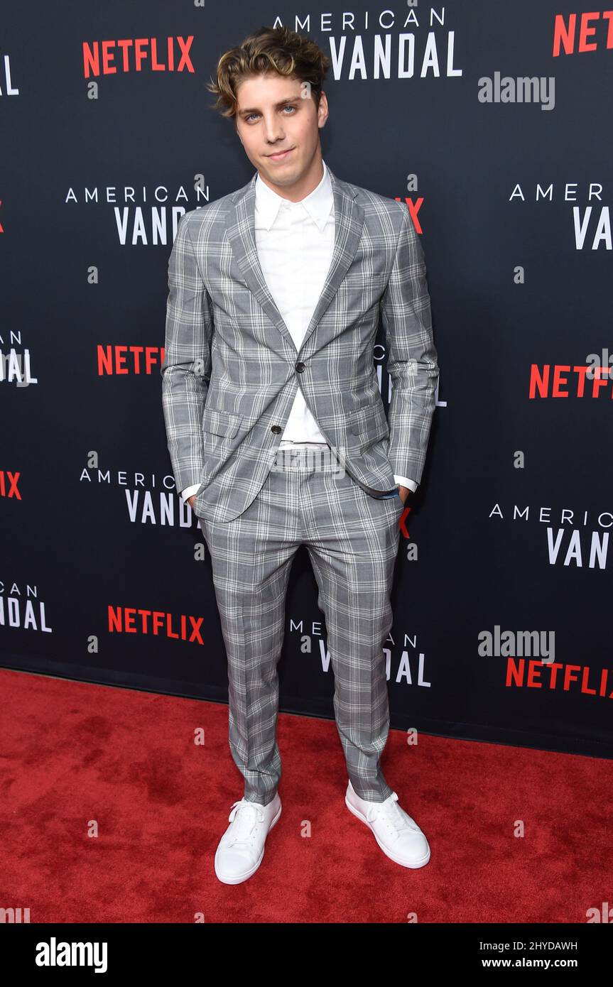 Lukas Gage attending the screening of 'American Vandal' in Los Angeles Stock Photo