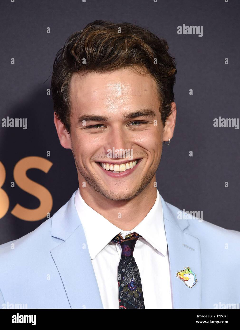 Brandon Flynn arriving at the 69th Emmy Awards held at the Microsoft