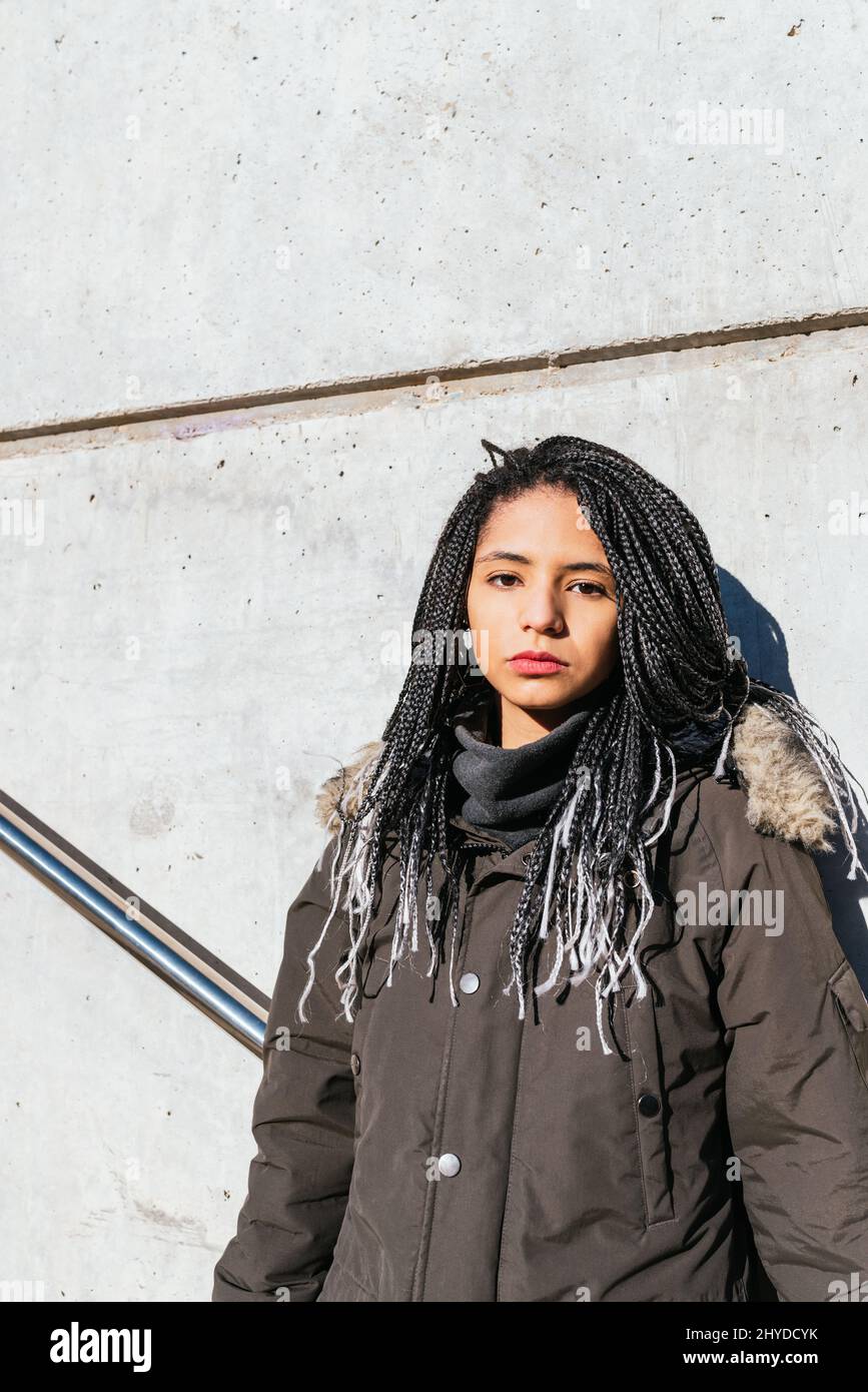 Long dark braids hi-res stock photography and images - Alamy
