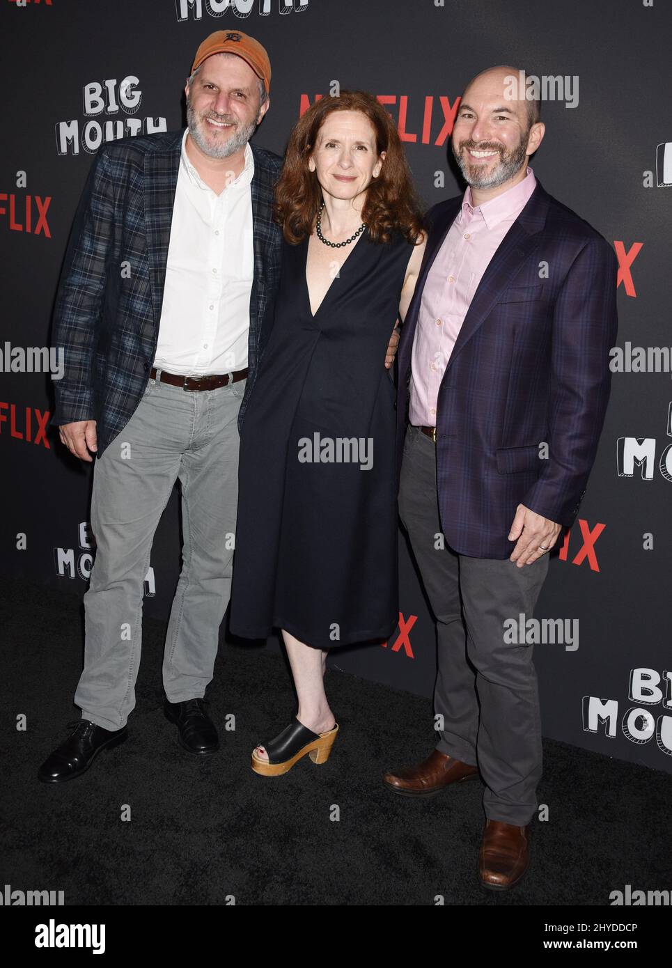 Mark Levin, Jen Flackett and Andrew Goldberg 'Big Mouth' Premiere Party held at the Line Hotel Stock Photo
