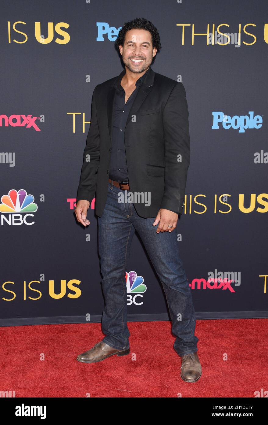 Jon huertas attending the this is us season 2 premiere held at the