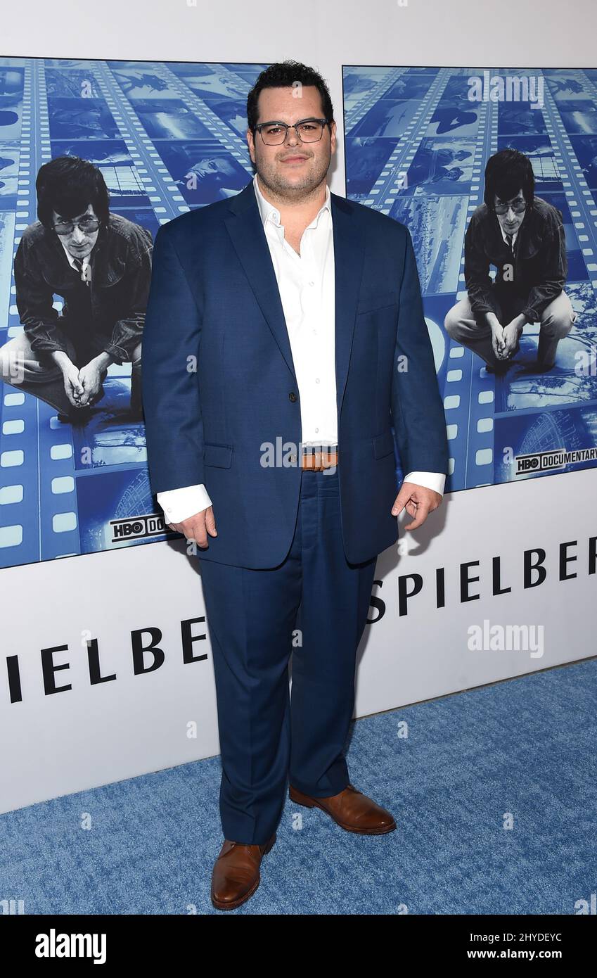 Josh Gad attending the premiere of HBO's Documentary Film Spielberg held at Paramount Studios in Los Angeles, California Stock Photo