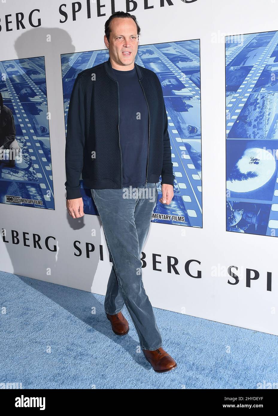 Vince Vaughn attending the premiere of HBO's Documentary Film Spielberg held at Paramount Studios in Los Angeles, California Stock Photo