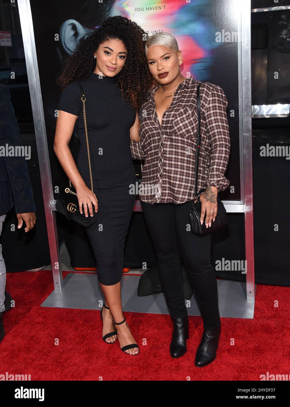 Jasmine Brown and Alissa Ashley attending 'Flatliners' World Premiere