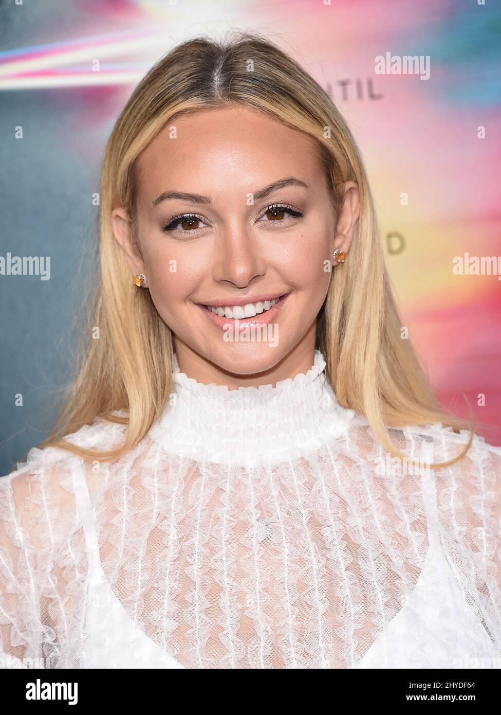 Corinne Olympios Attending Flatliners World Premiere Held At The Ace