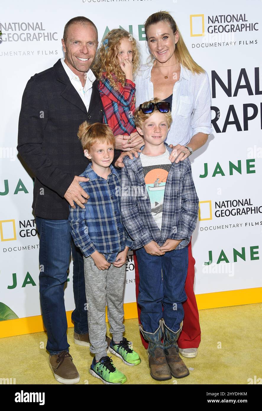 Kerri Walsh Jennings, Casey Jennings, Joseph Jennings, Sundance attends the 'Jane' Premiere Screening held at theHollywood Bowl Stock Photo