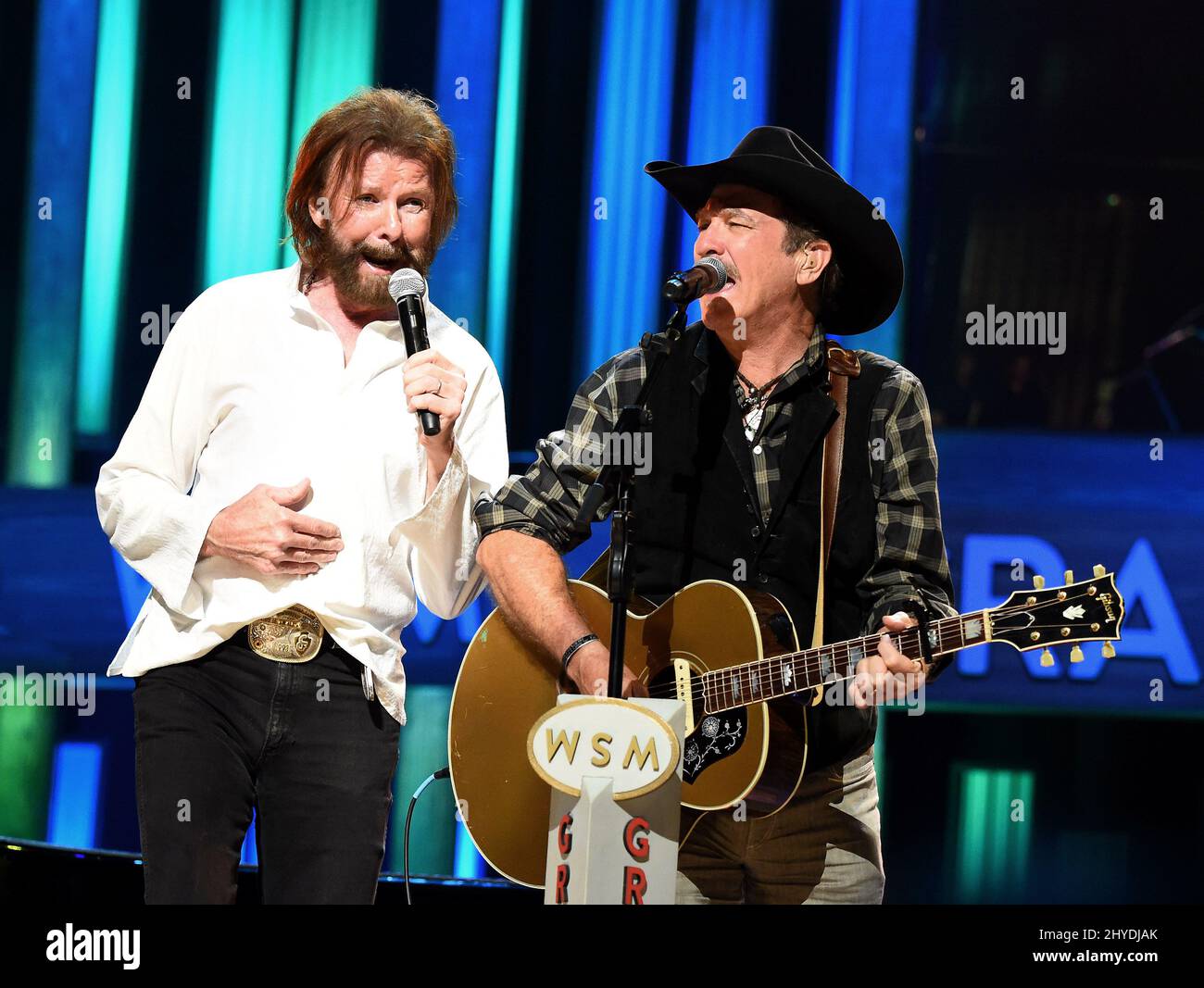 Kix Brooks and Ronnie Dunn of Brooks & Dunn during Tuesday night performances at the Grand Ole
