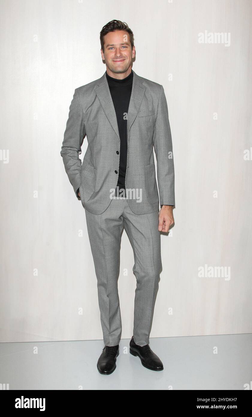 Armie Hammer attending the Hammer Museum Gala In The Garden honoring Ava DuVernay and Hilton Als sponsored by Bottega Veneta at the Hammer Museum in Los Angeles, USA Stock Photo