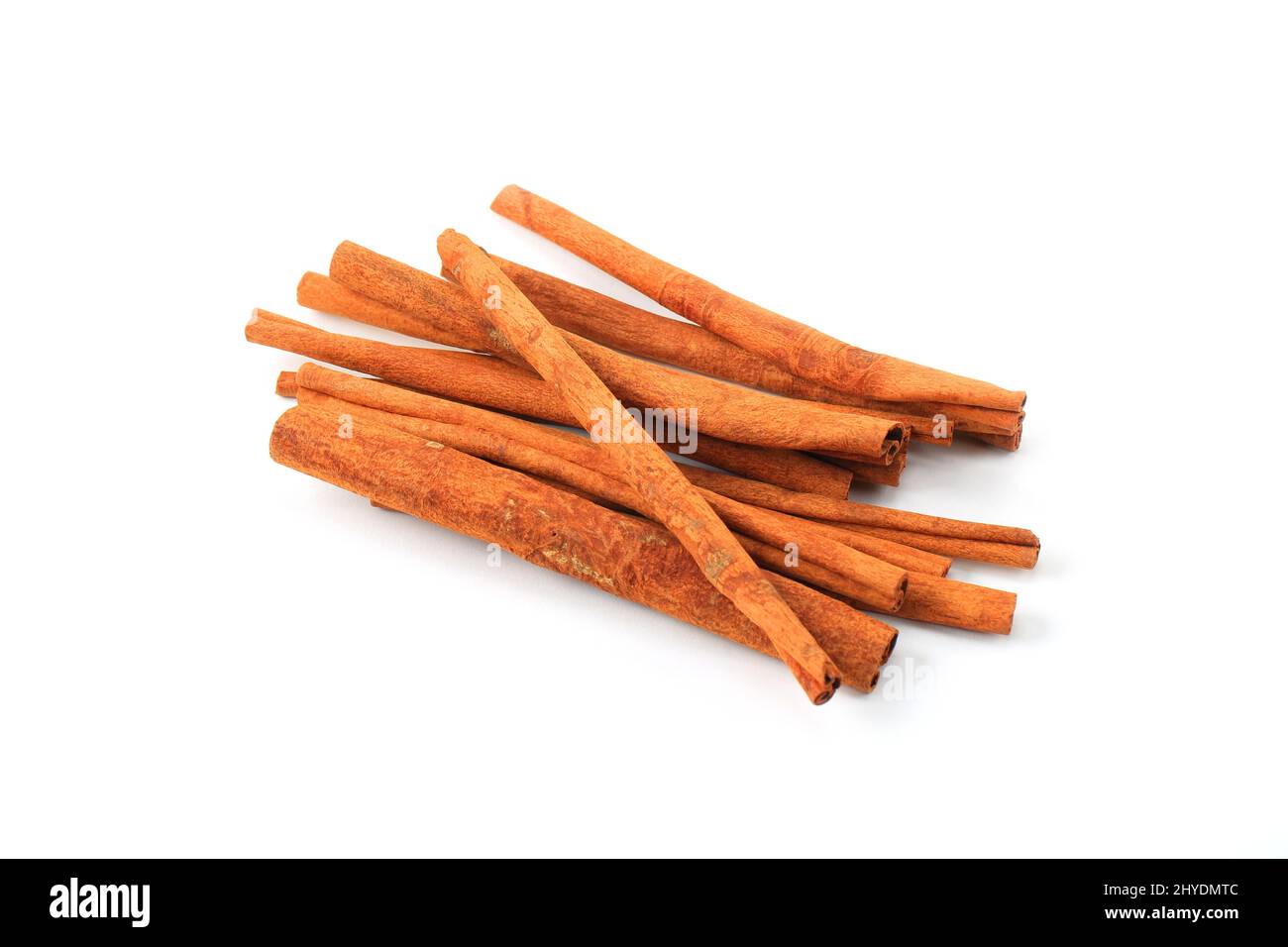 Cinnamon sticks on white background Stock Photo Alamy