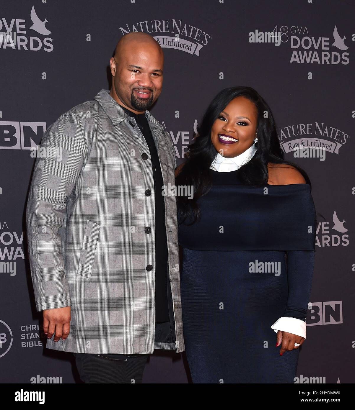 Leonard and Tasha Cobbs Leonard attending at the 48th Annual