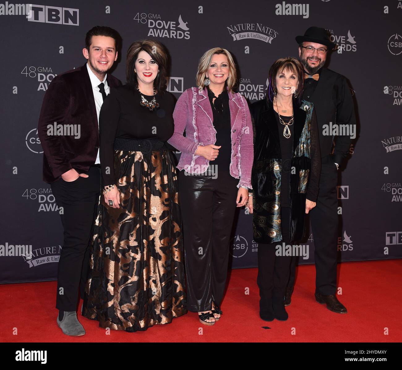 The Isaacs attending at the 48th Annual GMA Dove Awards held at the Lipscomb University's Allen Arena in Los Angeles, USA Stock Photo