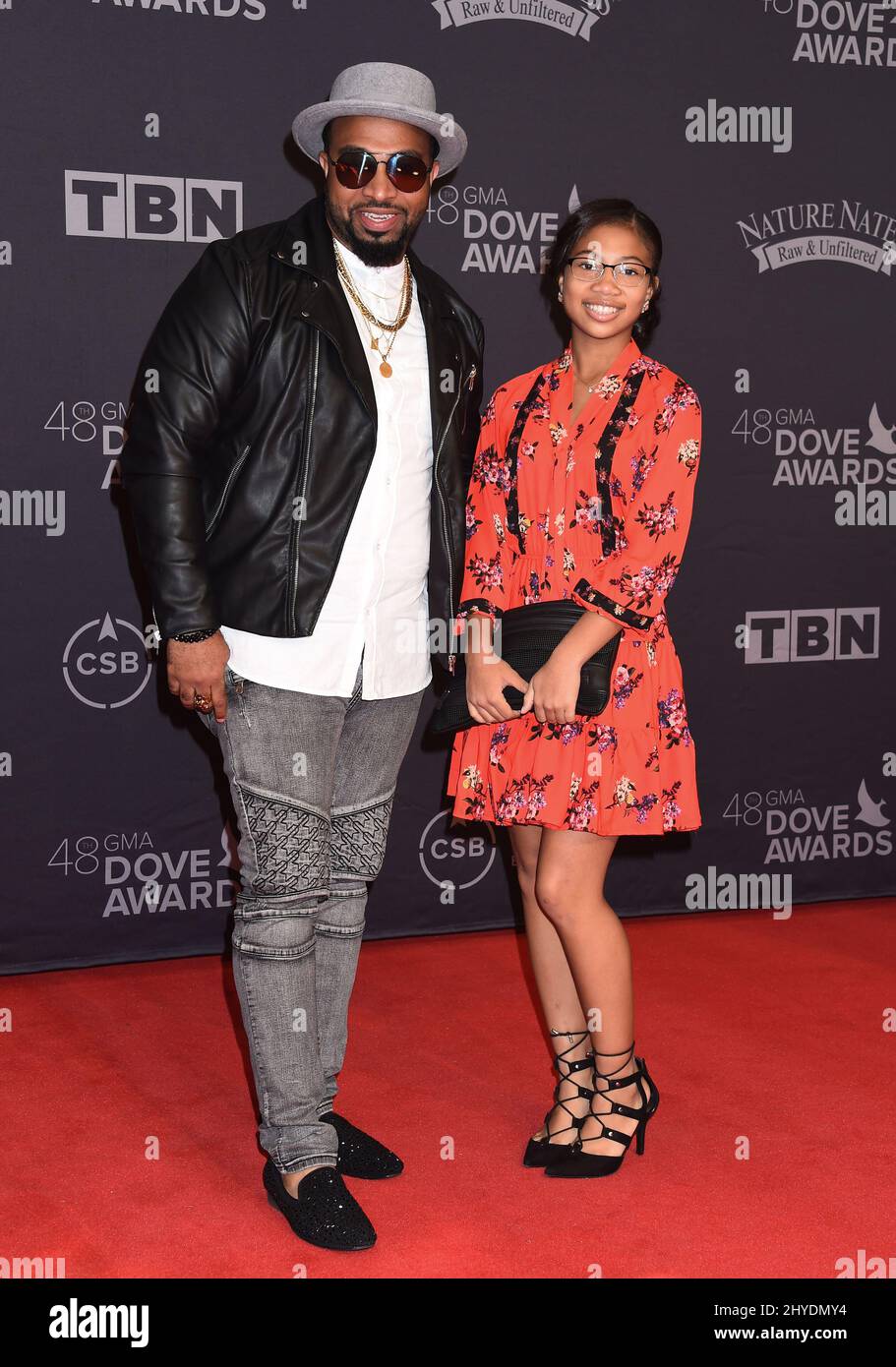 Jason Clayborn and Najiya Clayborn attending at the 48th Annual GMA