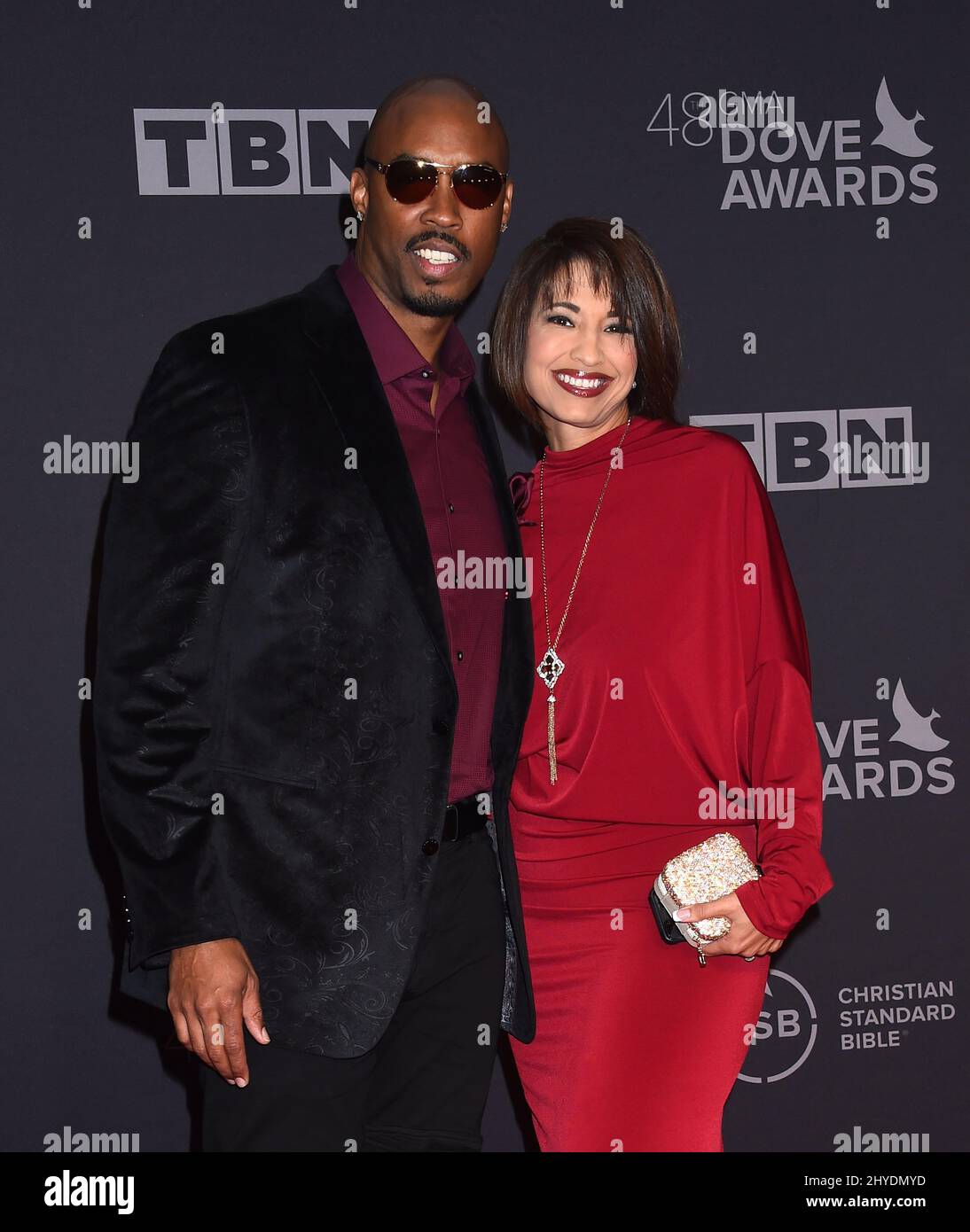 Montell Jordan and Kristin Jordan attending at the 48th Annual GMA Dove ...
