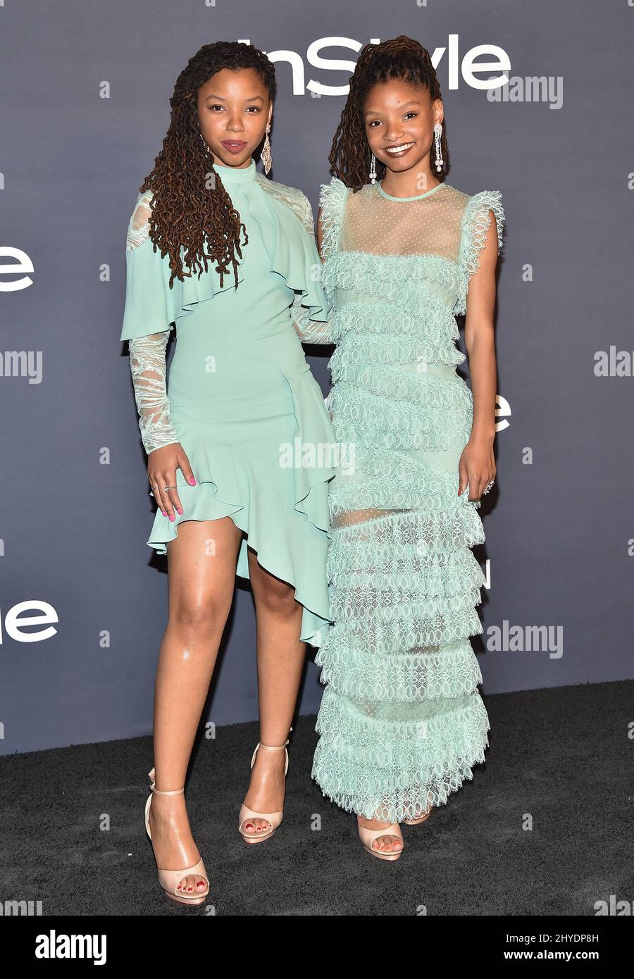 Chloe Bailey and Halle Bailey arriving for the third annual InStyle