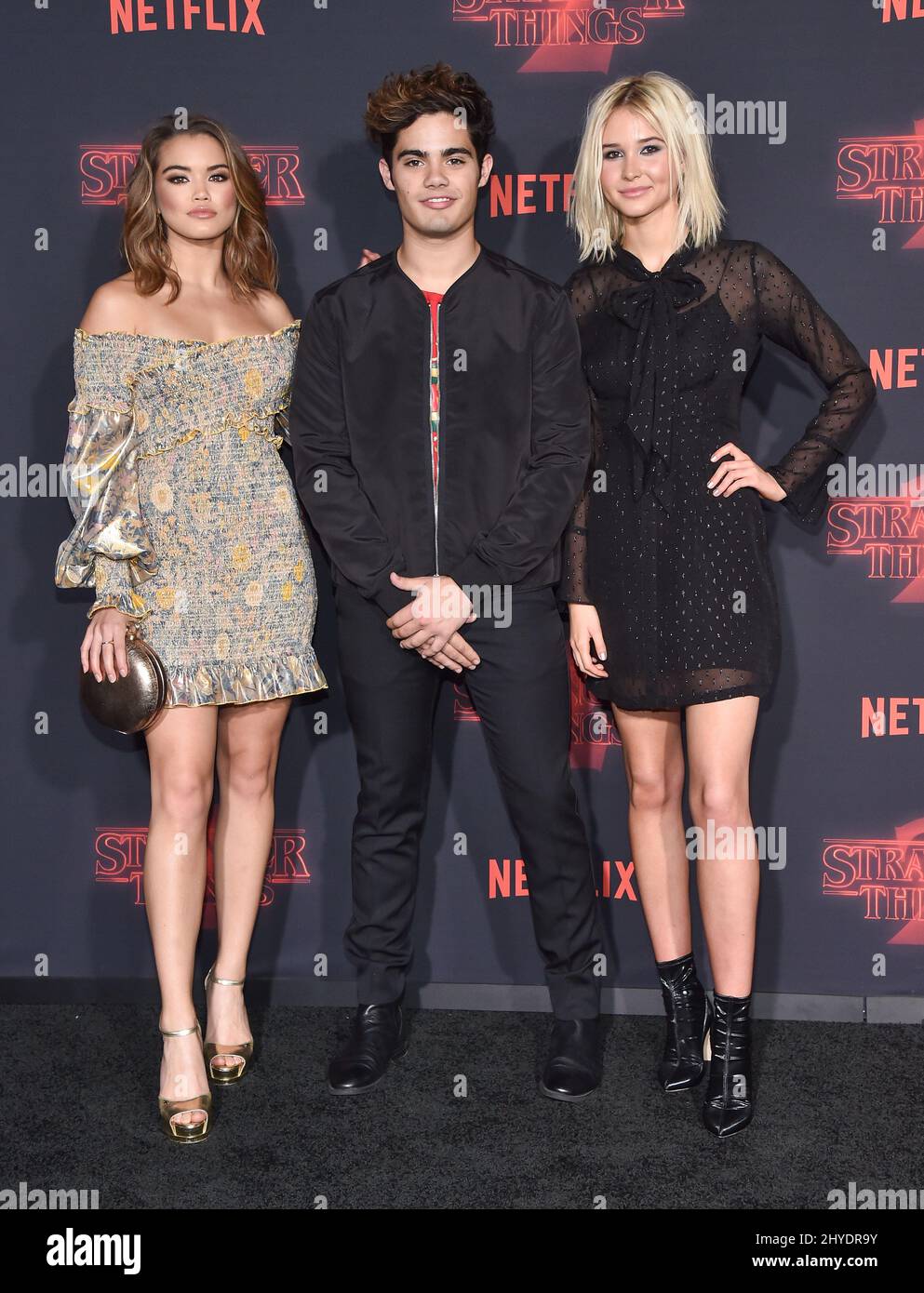 Paris Berelc, Emery Kelly and Isabel May attending Netflix's Stranger