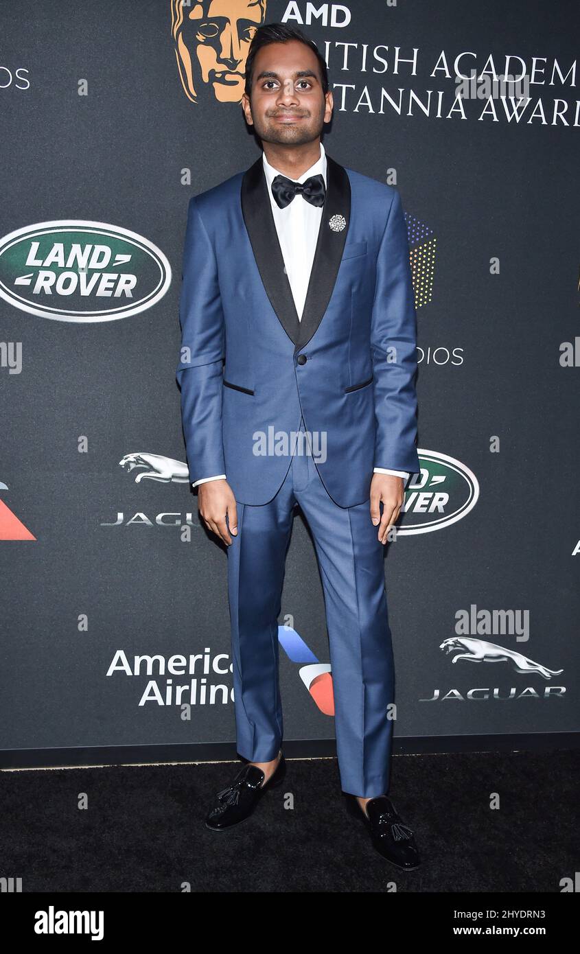 Aziz Ansari attending the 2017 AMD British Academy Britannia Awards held at the Beverly Hilton Hotel in Los Angeles, USA Stock Photo