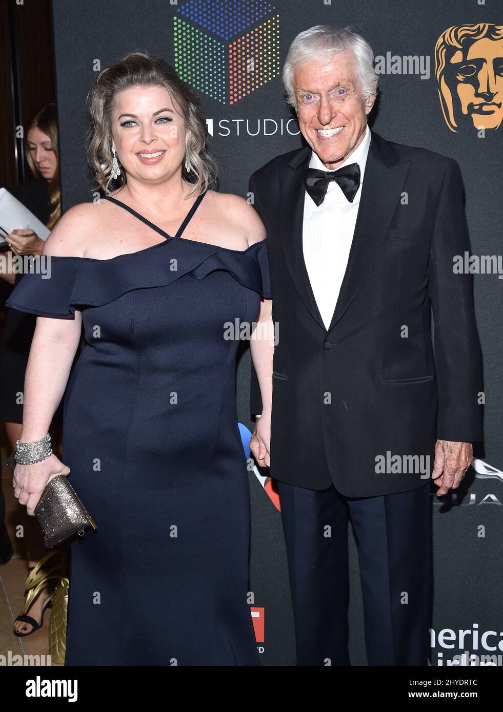Dick Van Dyke and Arlene Silver attending the 2017 AMD British Academy