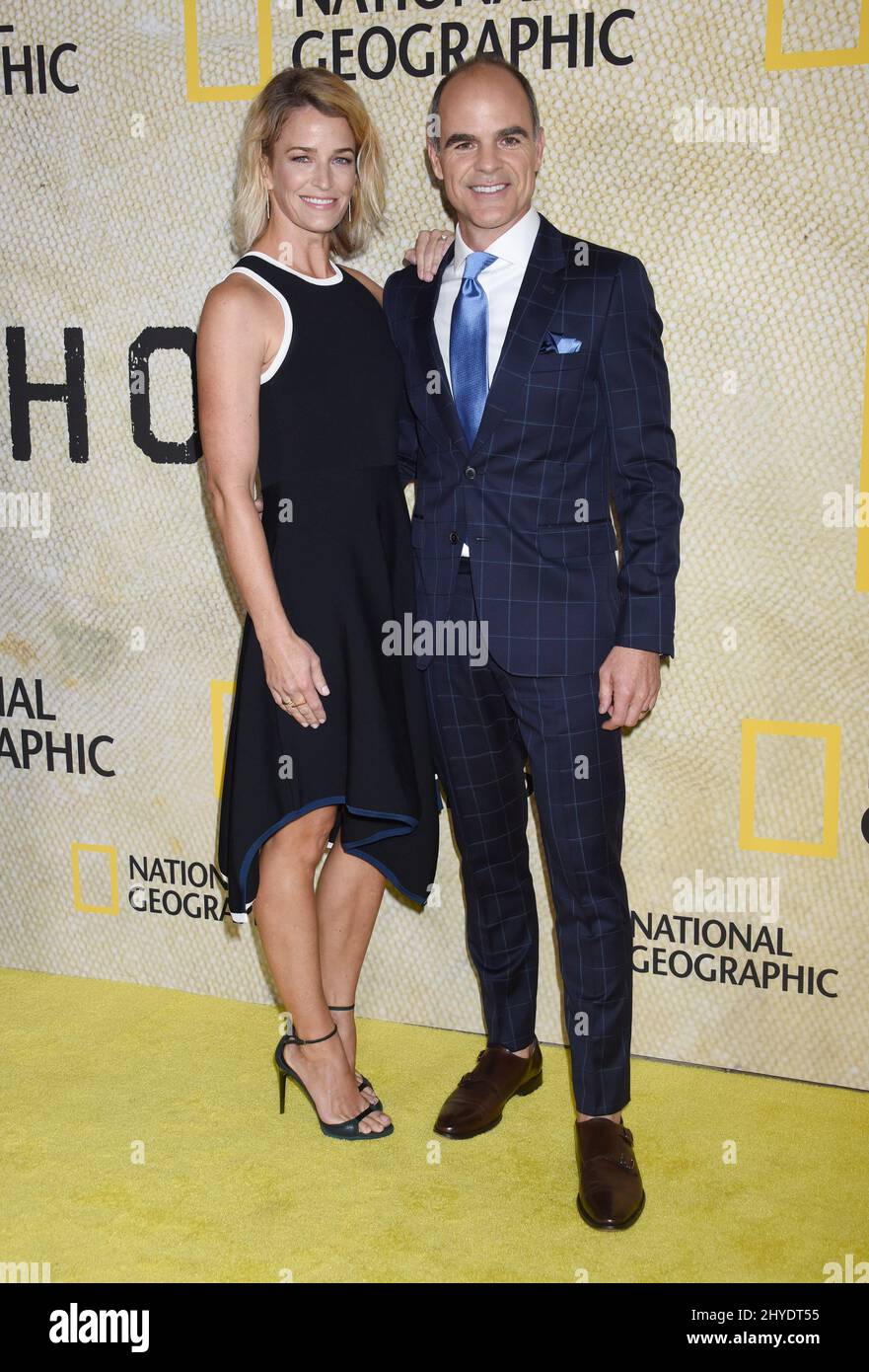 Michael Kelly and Karyn Mendel attending the premiere of The Long Road