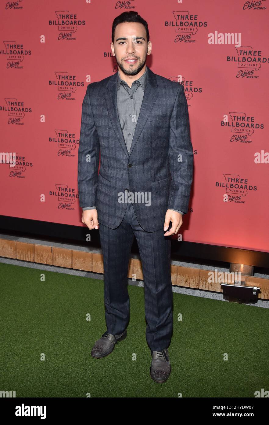 Victor Rasuk attending 'Three Billboards Outside Ebbing, Missouri' premiere held at NeueHouse Hollywood in Los Angeles, USA Stock Photo