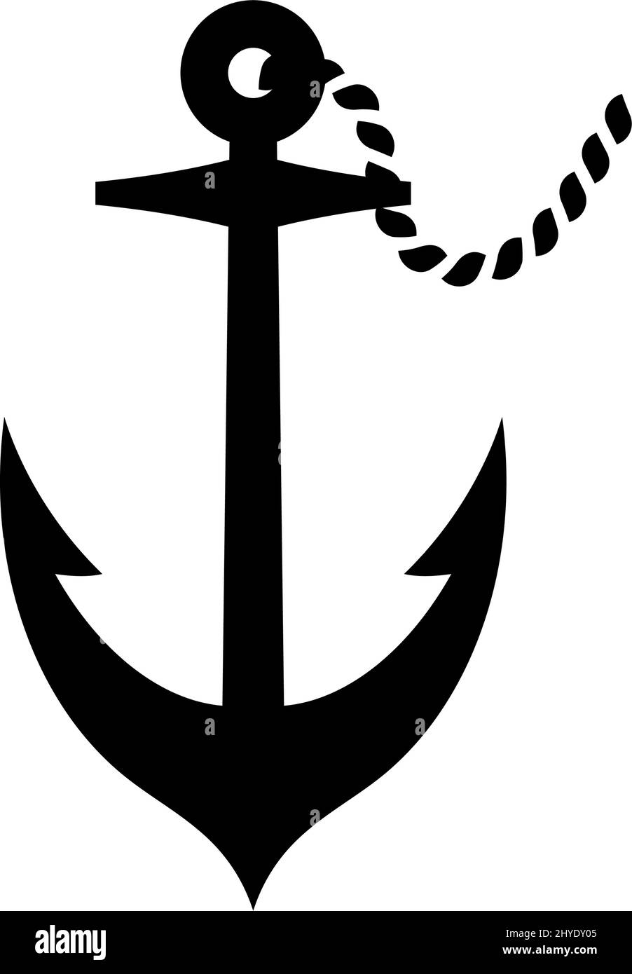 Anchor rope icon design template vector isolated illustration Stock