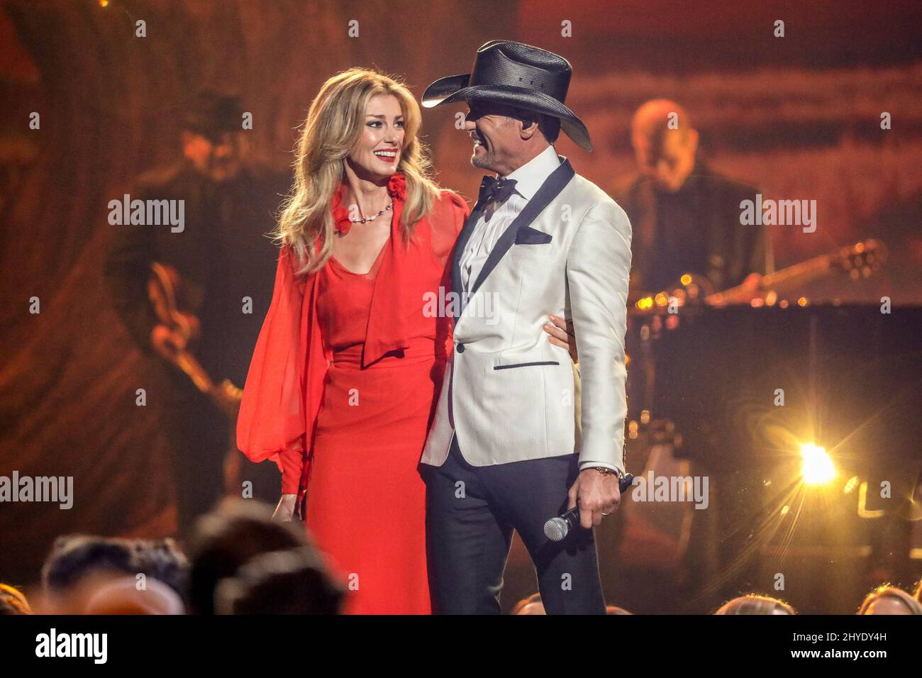 Faith Hill and Tim McGraw attending the 51st Annual Country Music