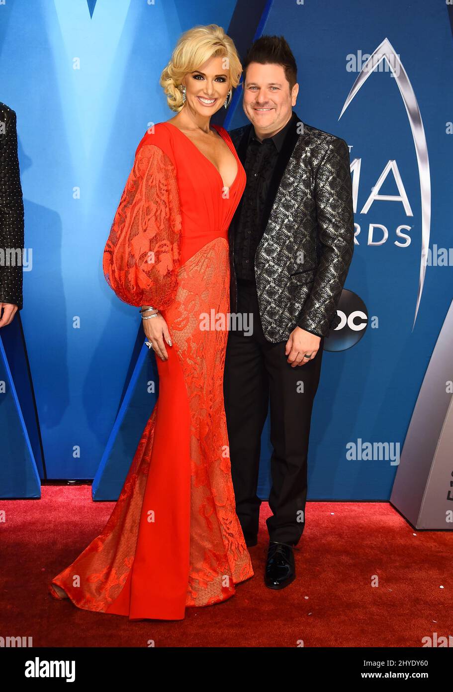 Jay DeMarcus and Allison Alderson attending the 51st Annual Country Music Association Awards, held at the Bridgestone Arena in Nashville, Tennessee Stock Photo