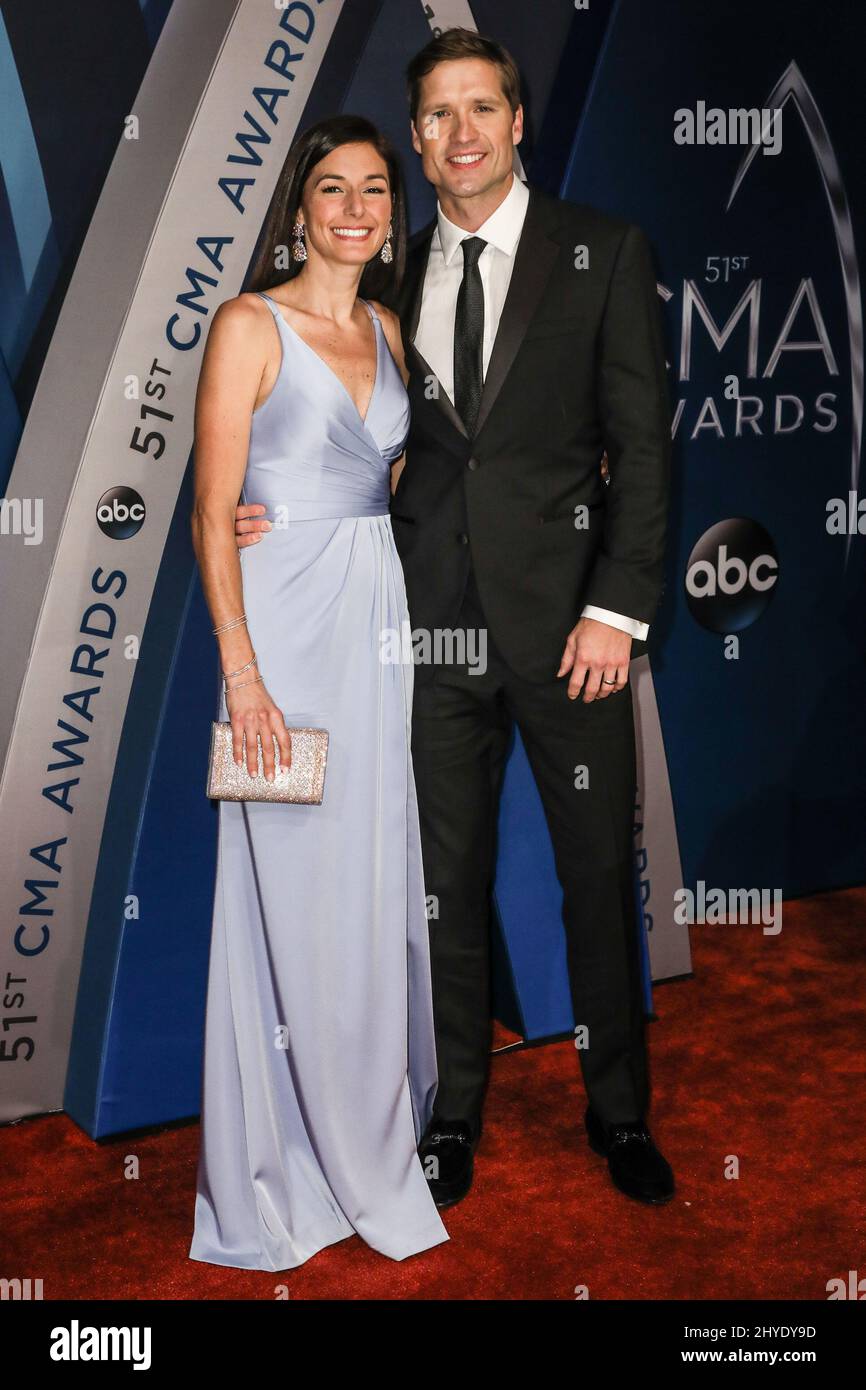 Laney Beville Hayes and Walker Hayes attending the 51st Annual Country