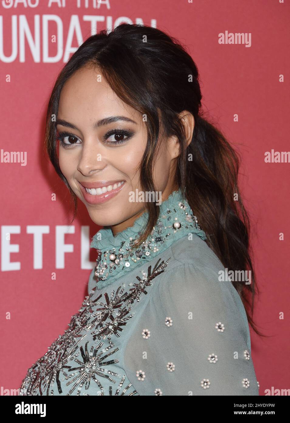 Amber Stevens West attending the SAG AFTRA Foundation's 2nd Patron of
