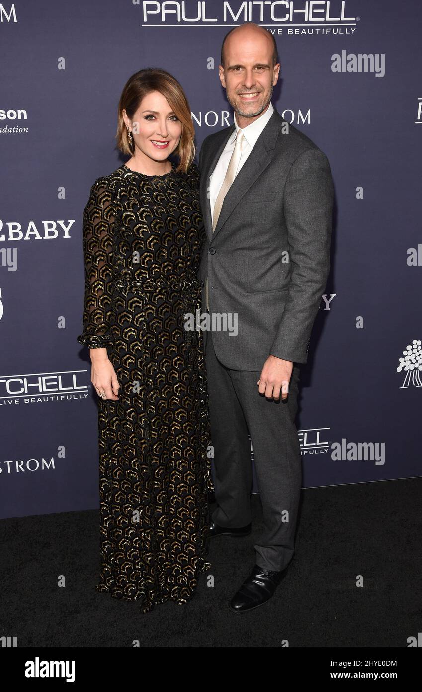 Sasha Alexander and Edoardo Ponti at the 2017 Baby2Baby Gala presented by Paul Mitchell at 3Labs on November 11, 2017 in Culver City Stock Photo