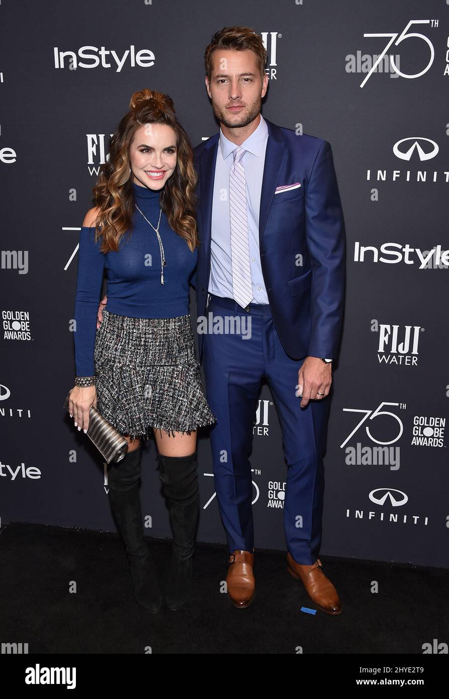 Justin Hartley and Chrishell Stause attending the Hollywood Foreign