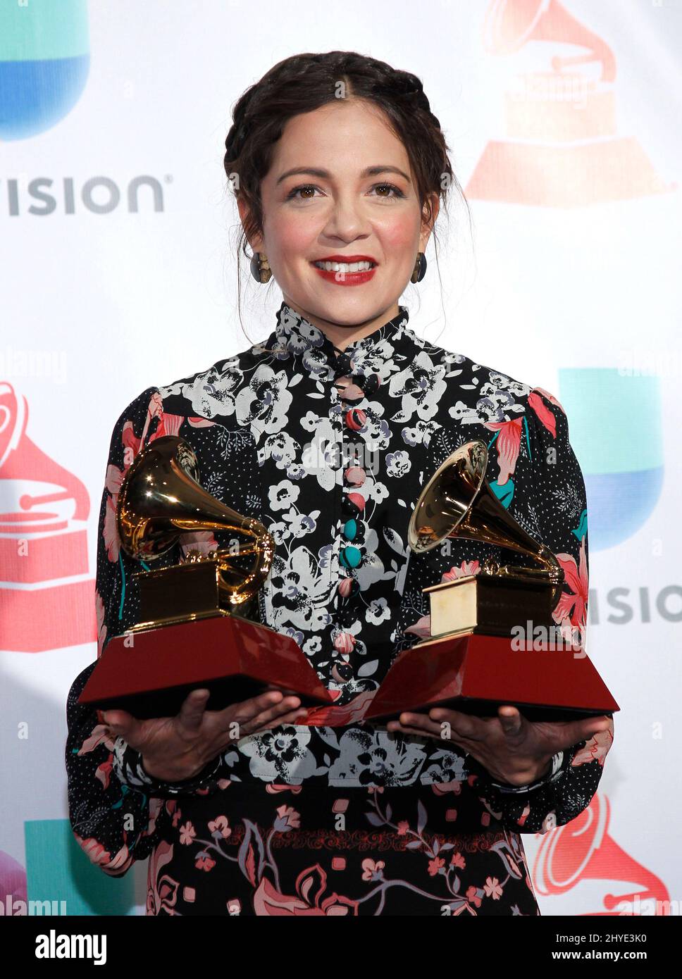 Natalia Lafourcade in the press room at the 18th Annual Latin Grammy