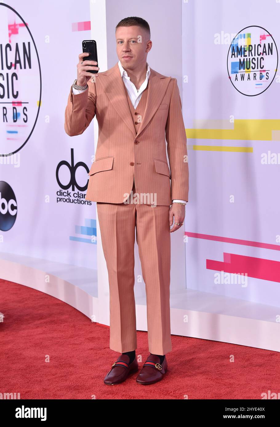 Macklemore at the 2017 American Music Awards held at the Microsoft Theatre L.A. Live Stock Photo