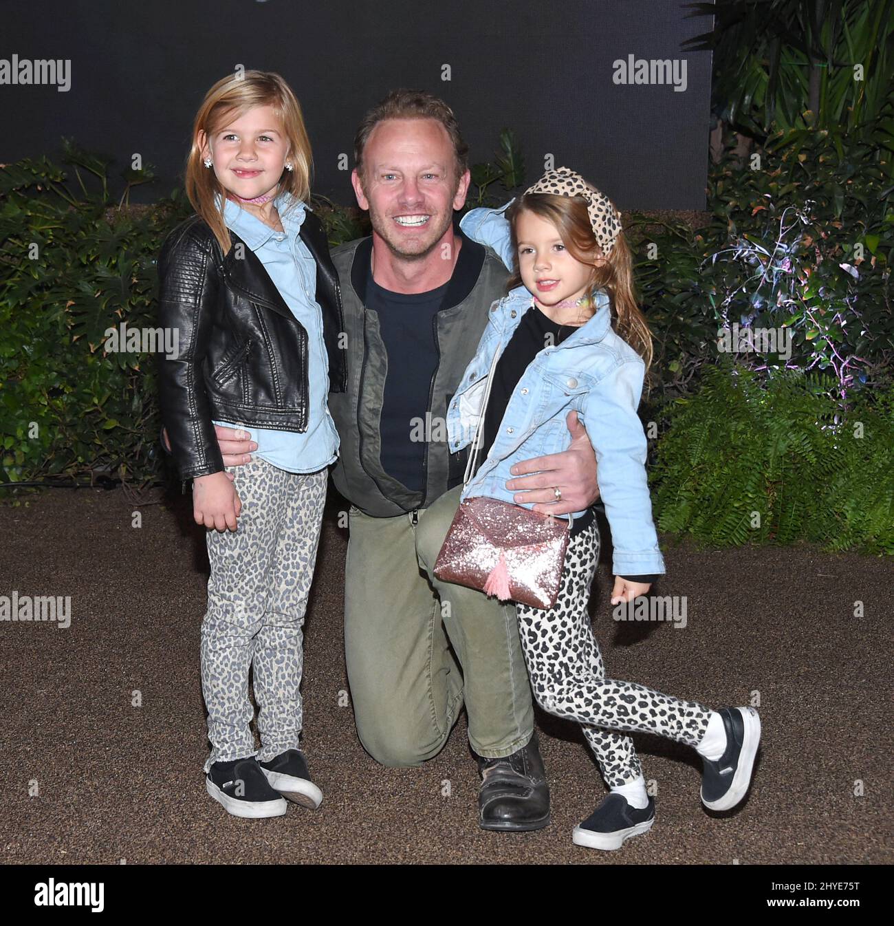 Ian Ziering, Mia Loren Ziering and Penna Mae Ziering attending the ...