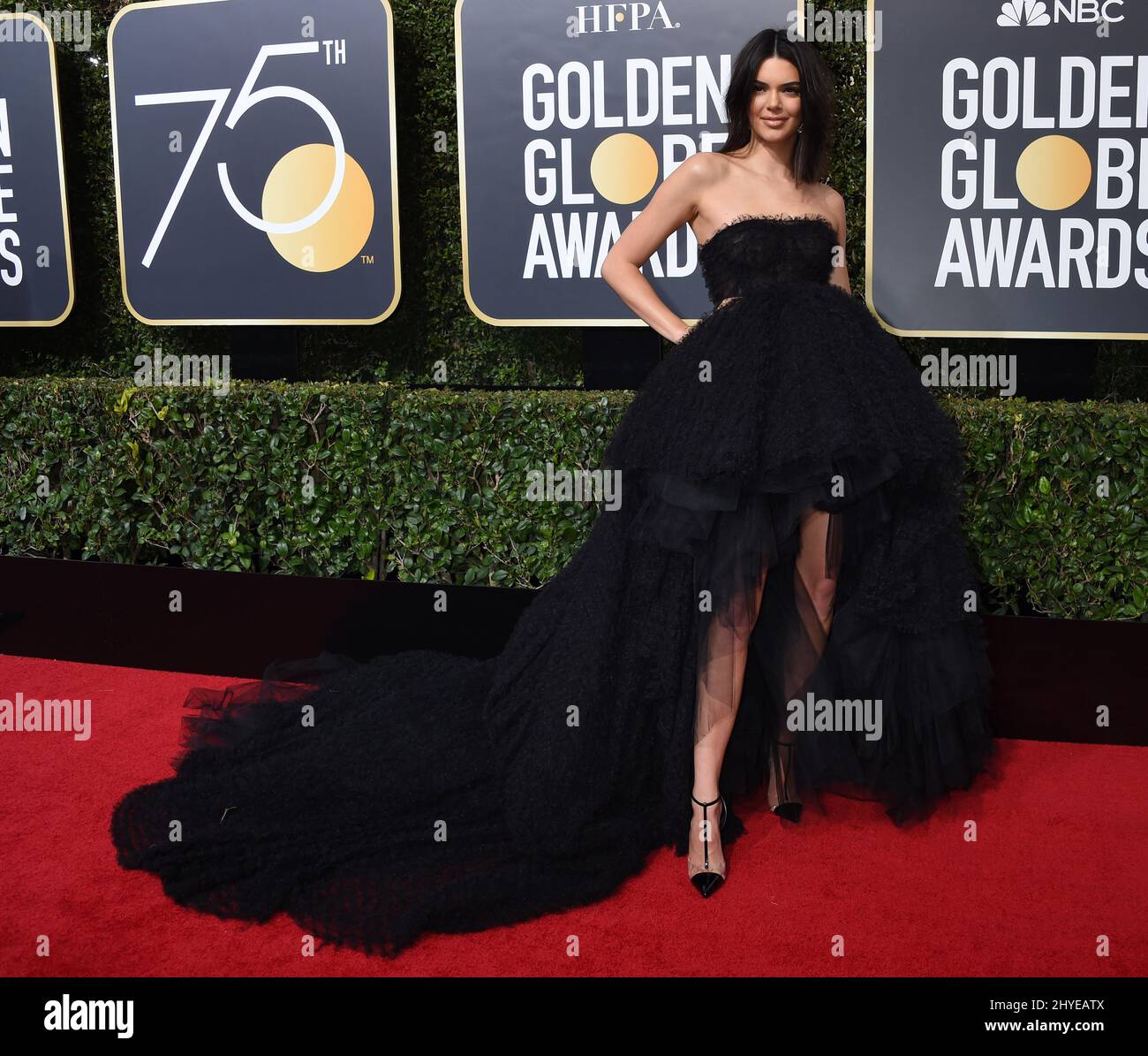 kendall jenner golden globes dress at the 75th Annual Globe Awards held at the Beverly Hilton Hotel on January 7, 2018 in Beverly Hills, CA Stock Photo kendall jenner golden globes 2026