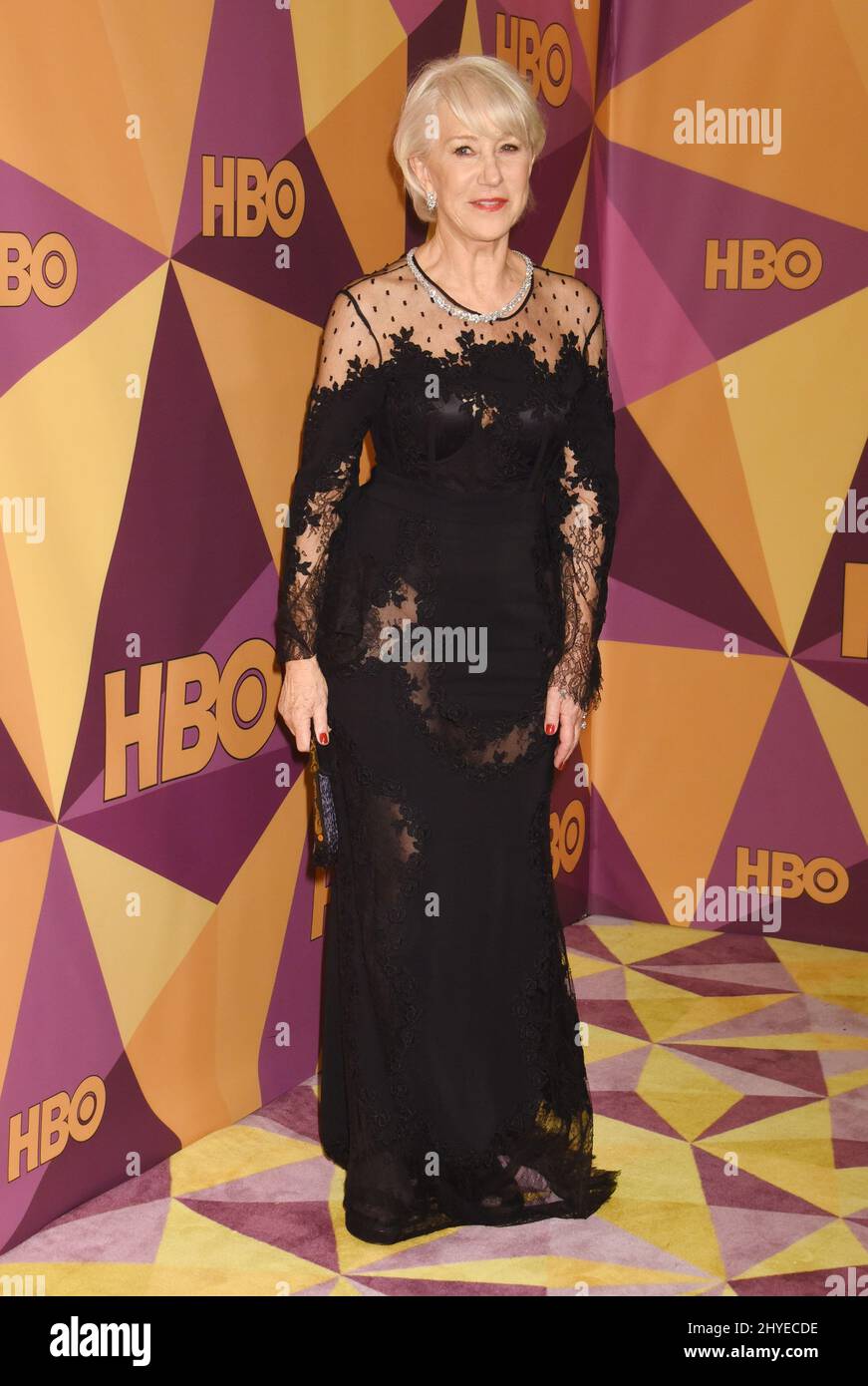 Helen Mirren at HBO's 'Golden Globe Awards' After Party held at the Beverly Hilton Hotel on January 7, 2018 in Beverly Hills, CA. Stock Photo